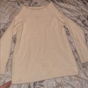 LOFT Off-the-Shoulder Fuzzy Sweater NWT